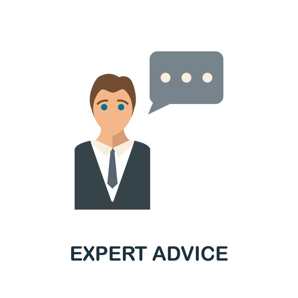 Expert Advice icon. Simple element from human resources collection. Creative Expert Advice icon for web design, templates, infographics and more vector