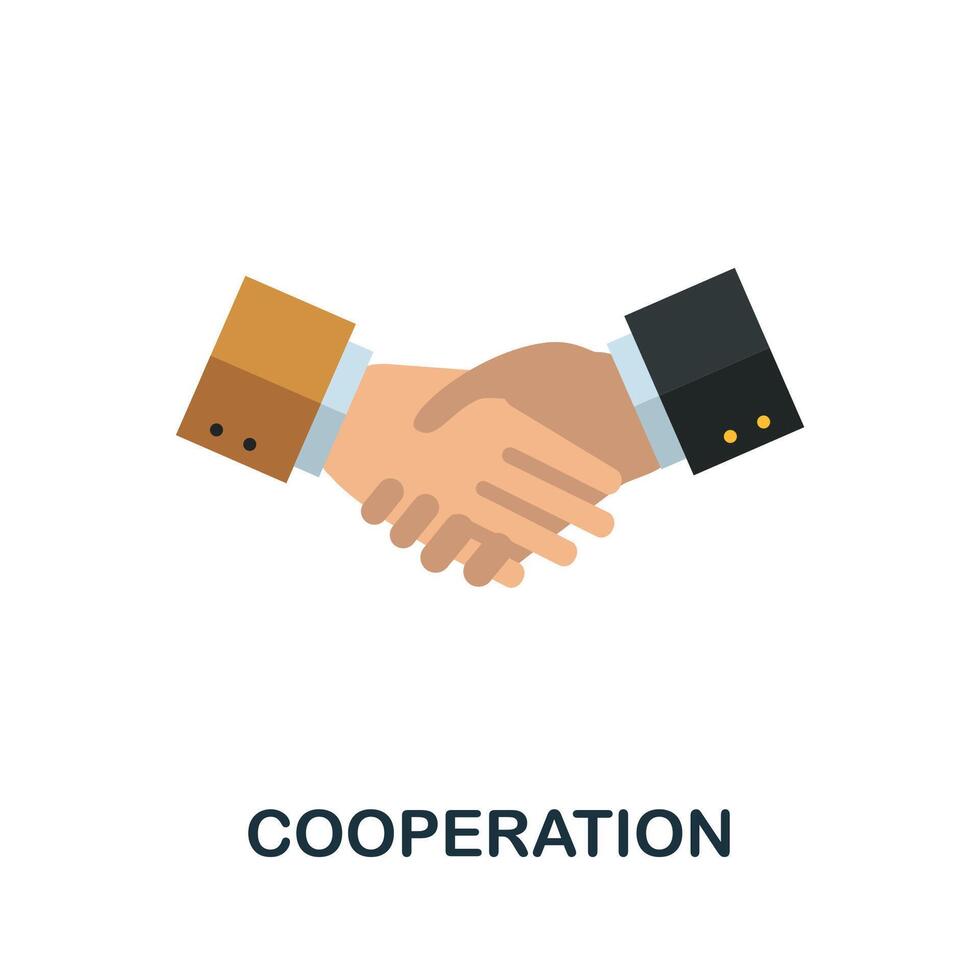 Cooperation icon. Simple element from human resources collection. Creative Cooperation icon for web design, templates, infographics and more vector