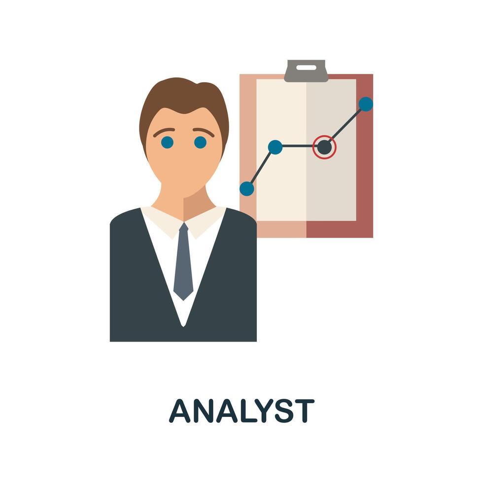 Analyst icon. Simple element from human resources collection. Creative Analyst icon for web design, templates, infographics and more vector