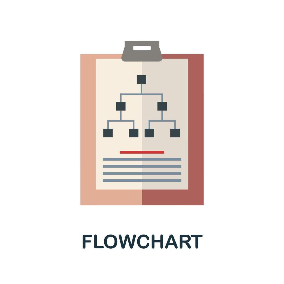 Flow Chart icon. Simple element from human resources collection. Creative Flow Chart icon for web design, templates, infographics and more vector