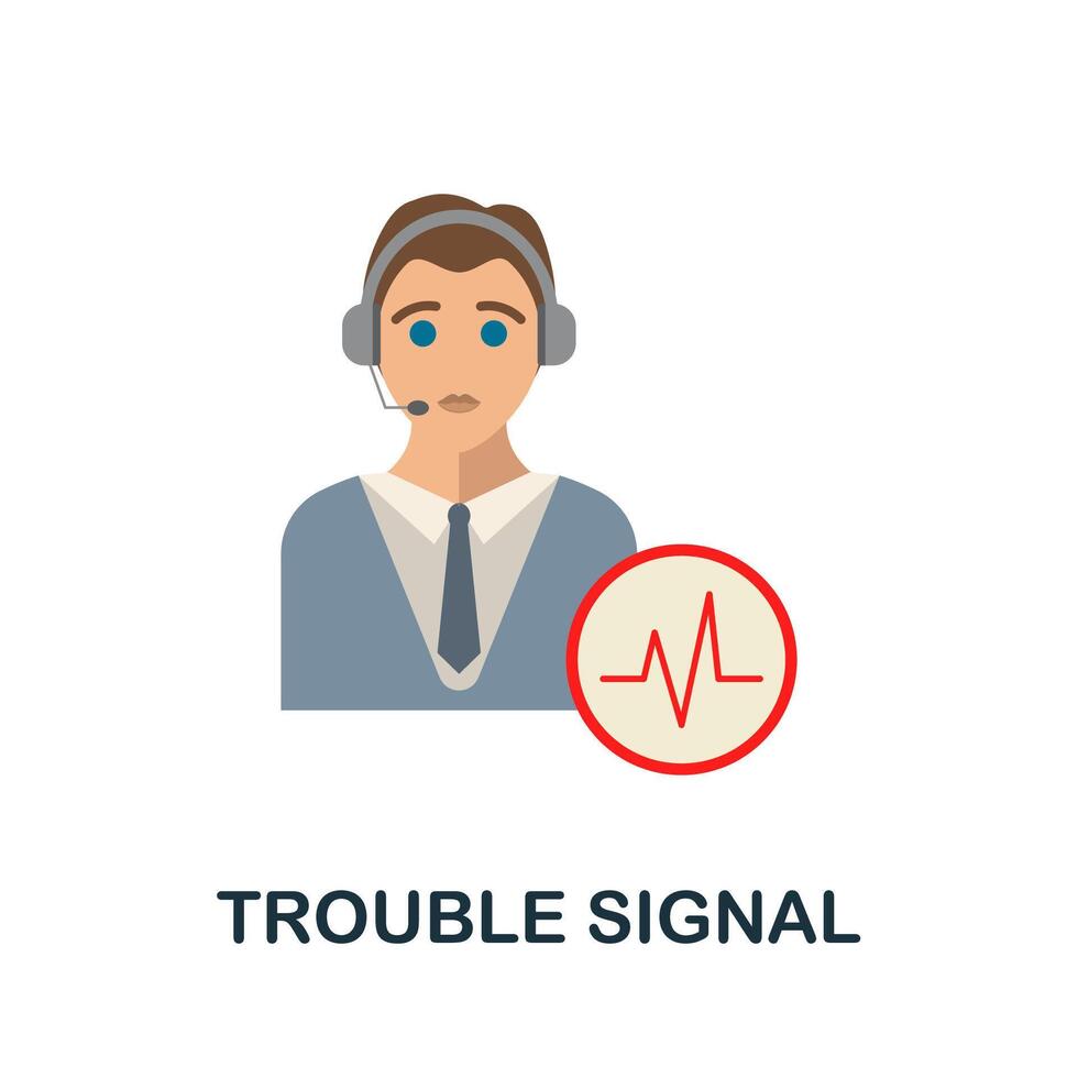 Trouble Signal flat icon. Colored sign from home security collection. Creative Trouble Signal icon illustration for web design, infographics and more vector