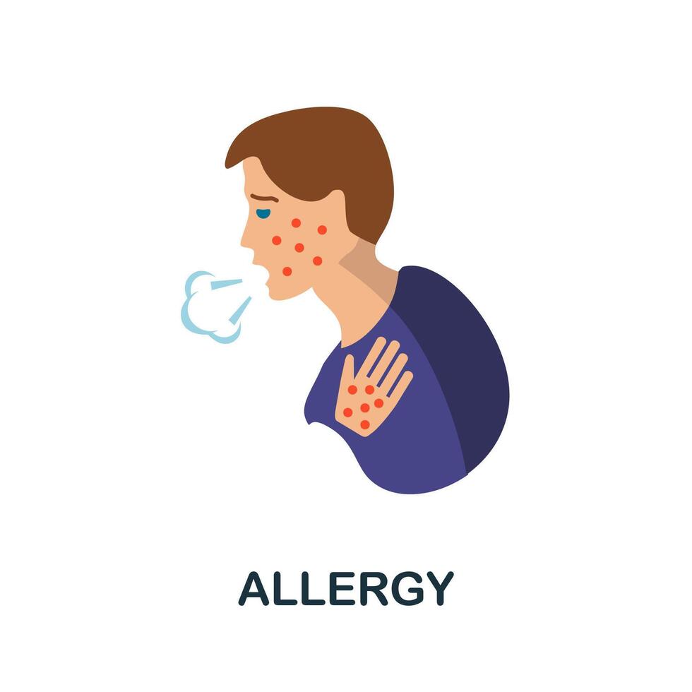 Allergy icon. Simple element from health diseases collection. Creative Allergy icon for web design, templates, infographics and more vector