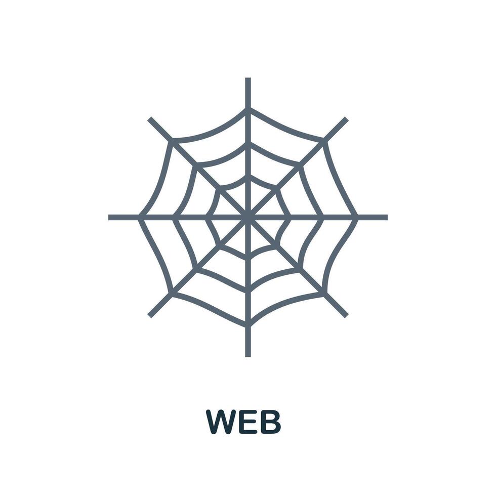 Web icon. Simple element from halloween collection. Creative Web icon for web design, templates, infographics and more vector