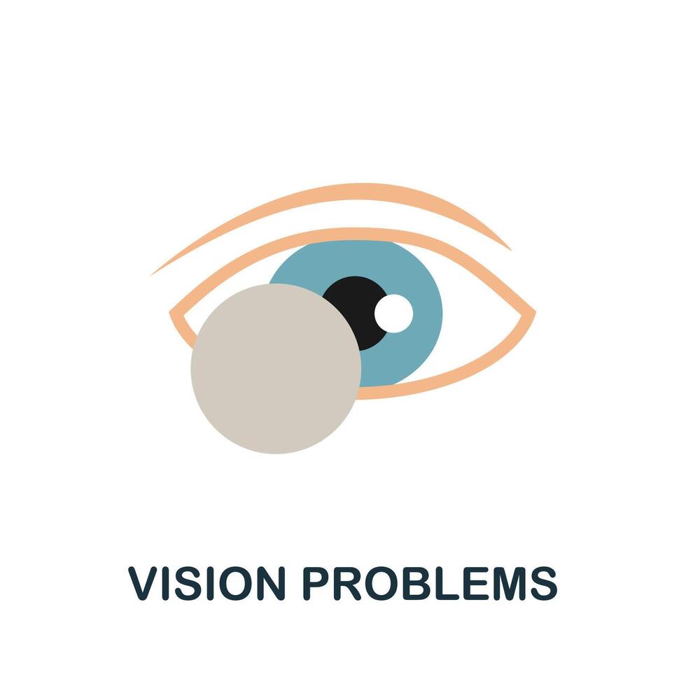 Vision Problems icon. Simple element from health diseases collection. Creative Vision Problems icon for web design, templates, infographics and more vector