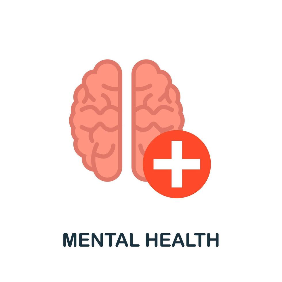 Mental Health icon. Simple element from health diseases collection. Creative Mental Health icon for web design, templates, infographics and more vector