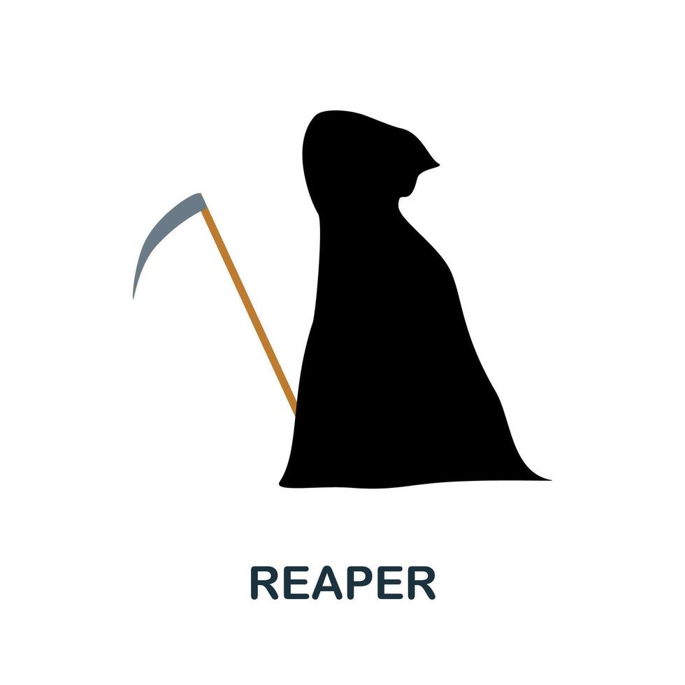 Reaper icon. Simple element from halloween collection. Creative Reaper icon for web design, templates, infographics and more vector