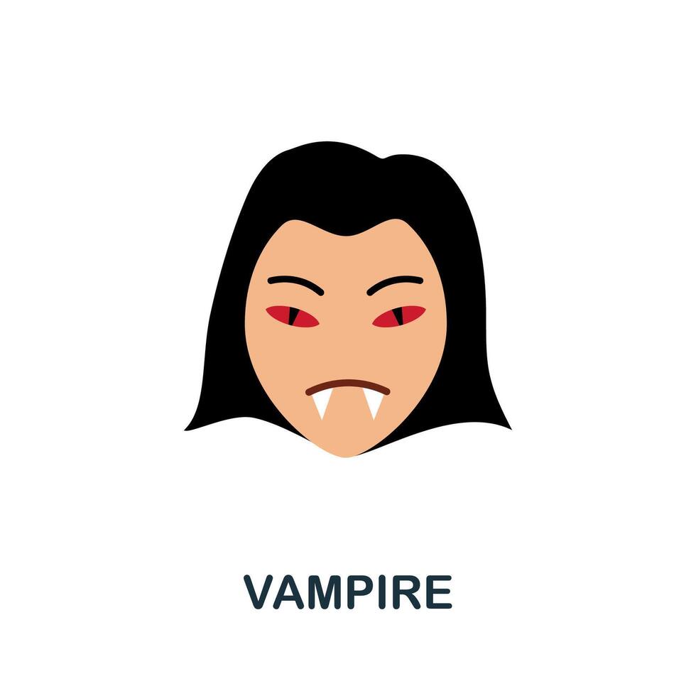 Vampire icon. Simple element from halloween collection. Creative Vampire icon for web design, templates, infographics and more vector