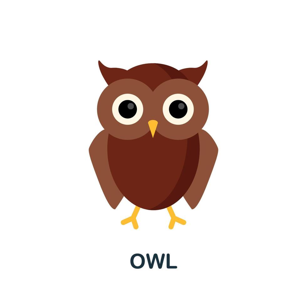 Owl icon. Simple element from halloween collection. Creative Owl icon for web design, templates, infographics and more vector