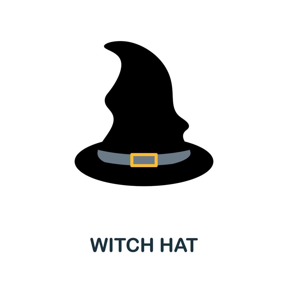 Witch Hat icon. Simple element from halloween collection. Creative Witch Hat icon for web design, templates, infographics and more vector