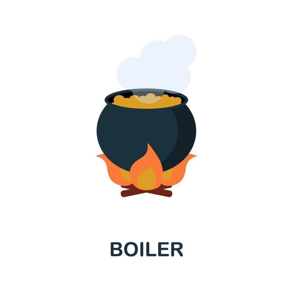 Boiler icon. Simple element from halloween collection. Creative Boiler icon for web design, templates, infographics and more vector