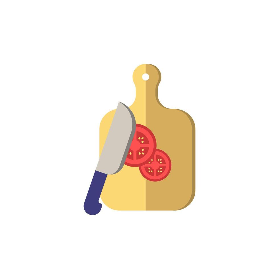 Knife And Cutting Board icon. Simple element from grill and barbecue collection. Creative Knife And Cutting Board icon for web design, templates, infographics and more vector
