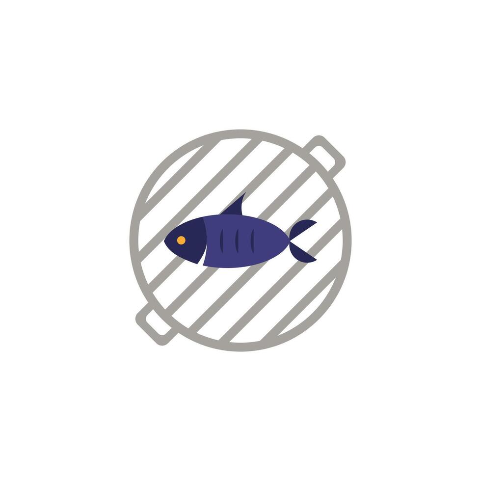Grilled Fish icon. Simple element from grill and barbecue collection. Creative Grilled Fish icon for web design, templates, infographics and more vector