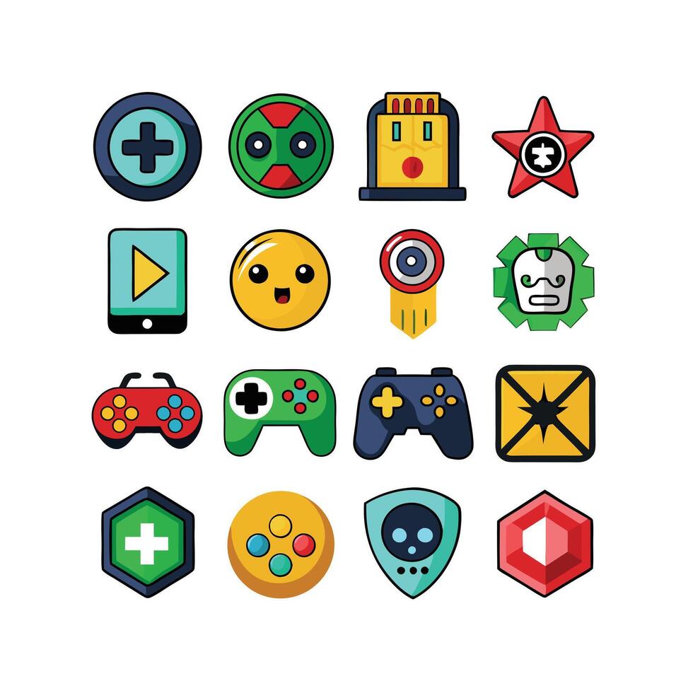 Gaming Icon Set Illustration vector