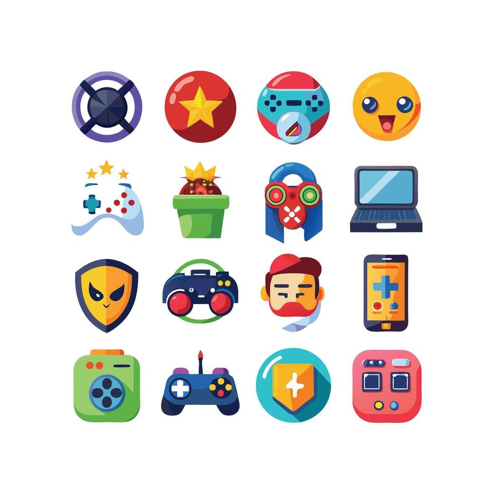 Gaming Icon Set Illustration vector