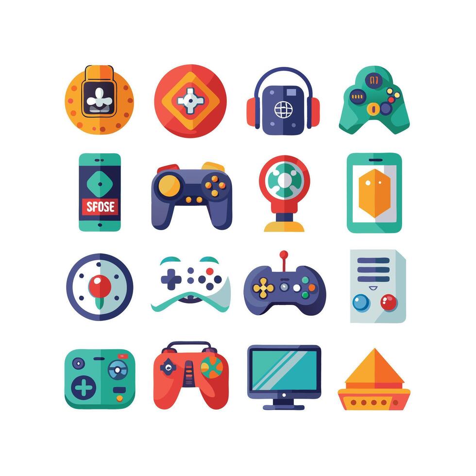 Gaming Icon Set Illustration vector