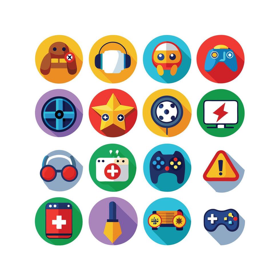 Gaming Icon Set Illustration vector