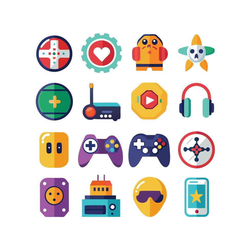 Gaming Icon Set Illustration vector