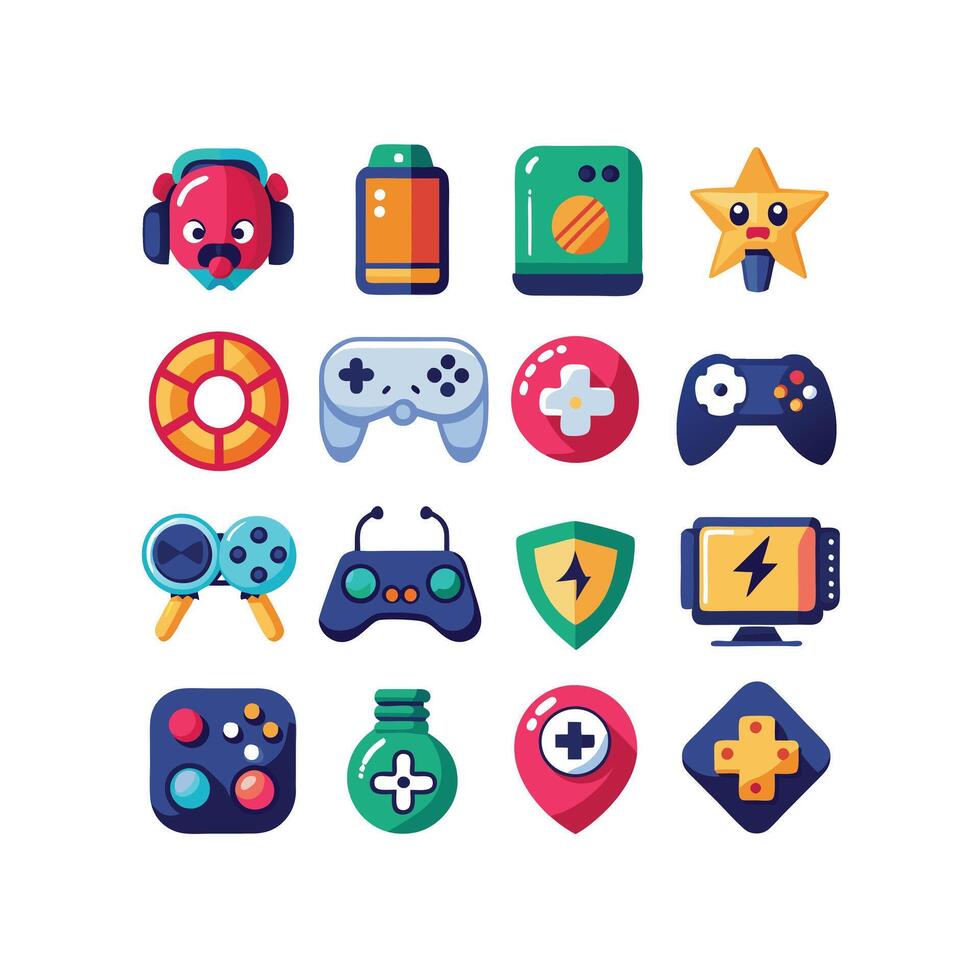 Gaming Icon Set Illustration vector