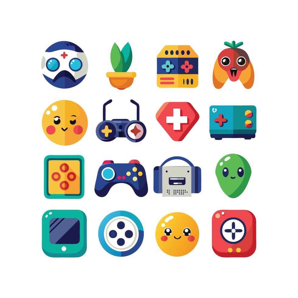 Gaming Icon Set Illustration vector