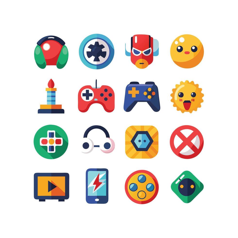 Gaming Icon Set Illustration vector