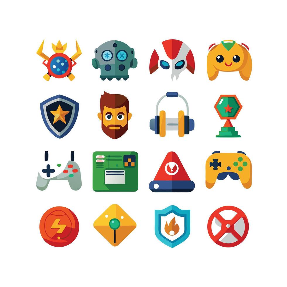 Gaming Icon Set Illustration vector