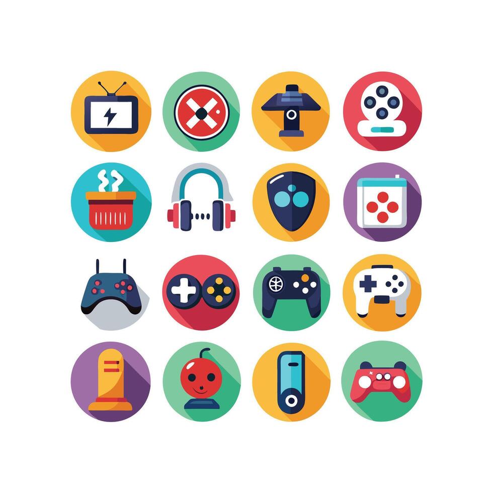 Gaming Icon Set Illustration vector