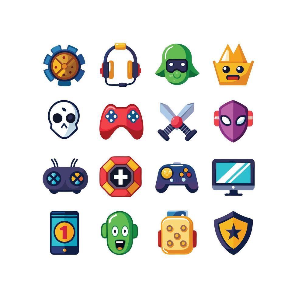 Gaming Icon Set Illustration vector