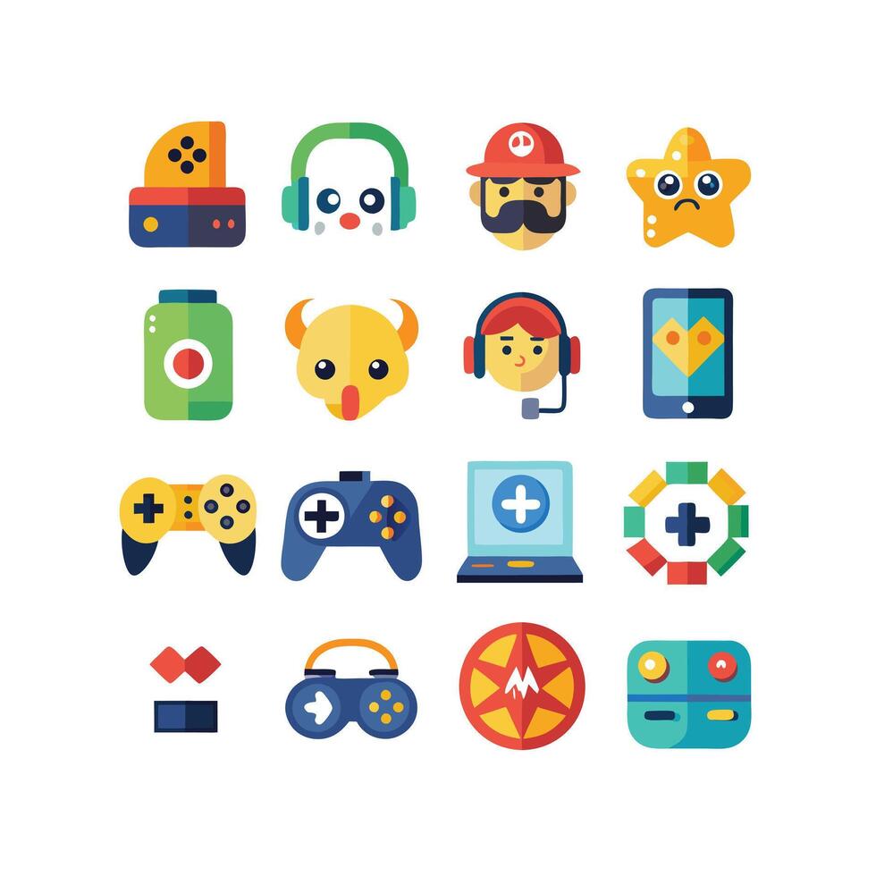 Gaming Icon Set Illustration vector