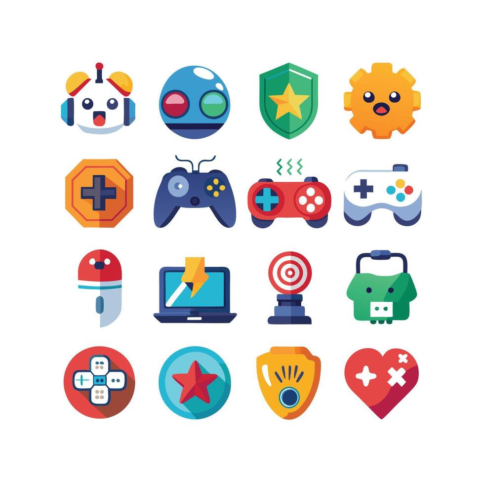 Gaming Icon Set Illustration vector