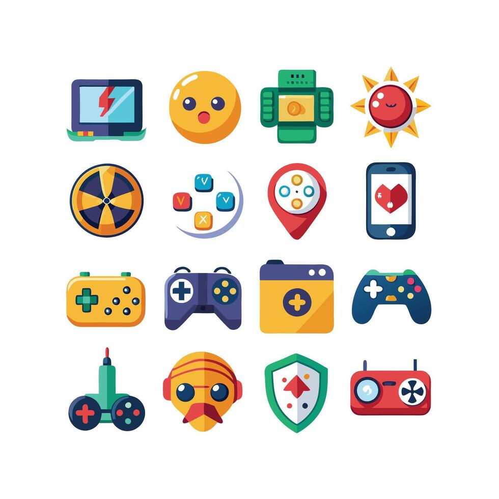 Gaming Icon Set Illustration vector