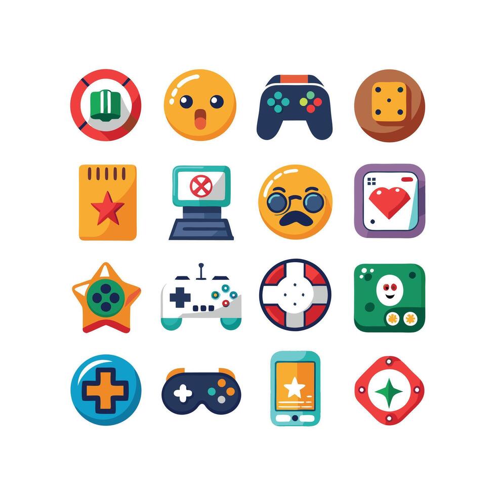Gaming Icon Set Illustration vector