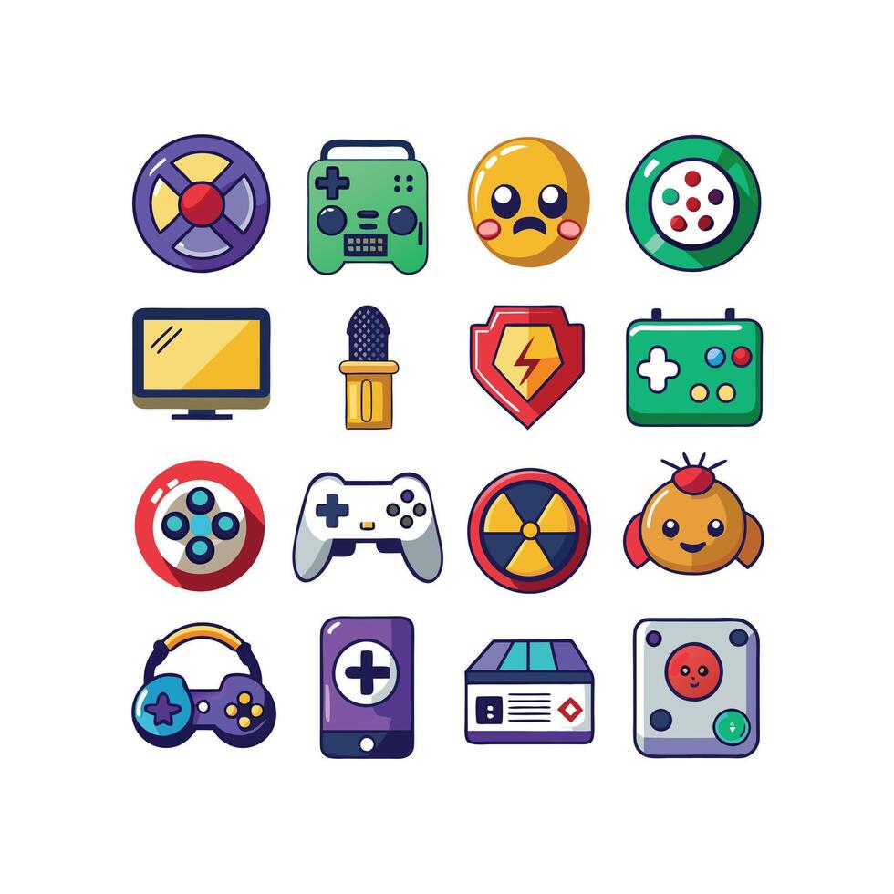 Gaming Icon Set Illustration vector