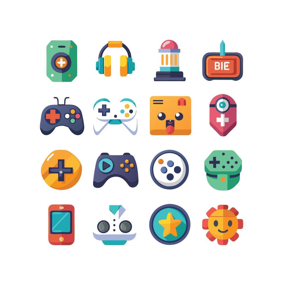 Gaming Icon Set Illustration vector