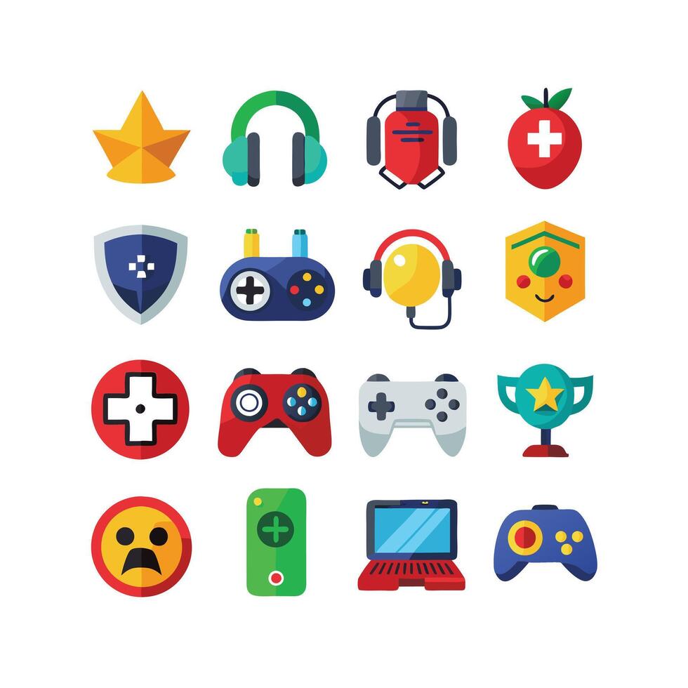 Gaming Icon Set Illustration vector