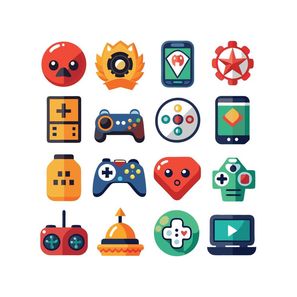 Gaming Icon Set Illustration vector