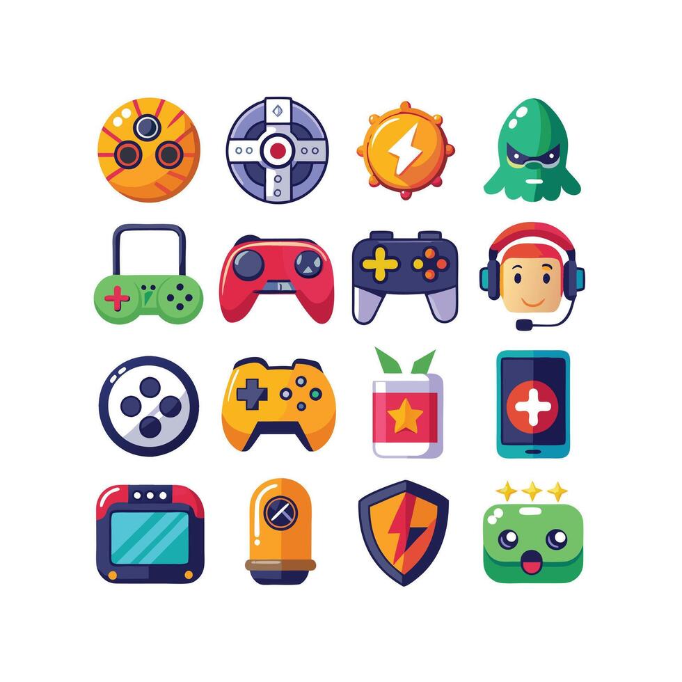 Gaming Icon Set Illustration vector