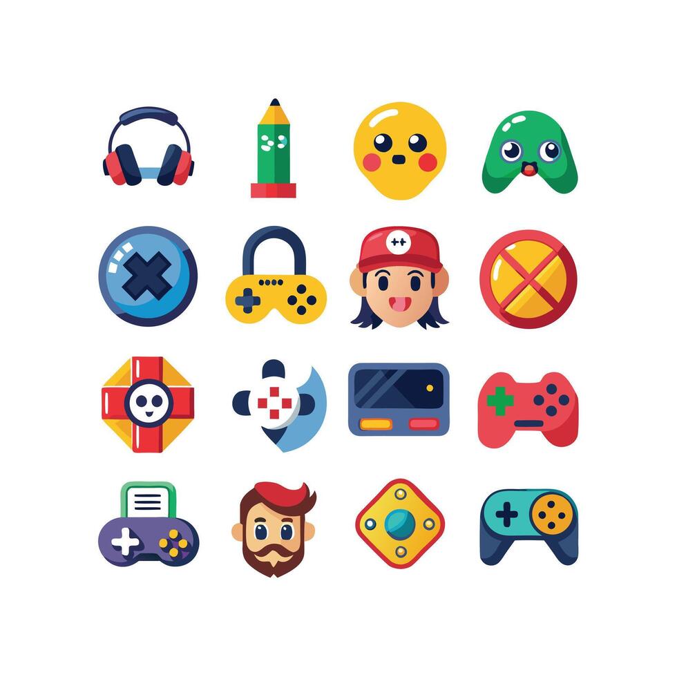 Gaming Icon Set Illustration vector