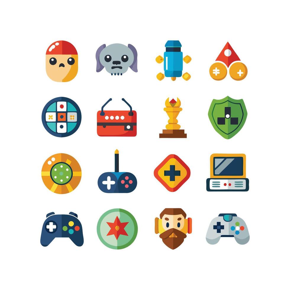 Gaming Icon Set Illustration vector