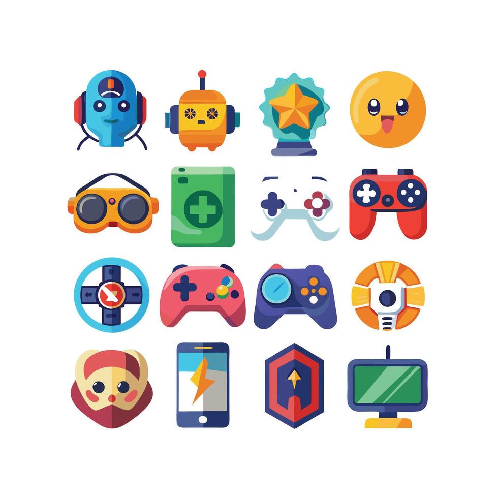 Gaming Icon Set Illustration vector