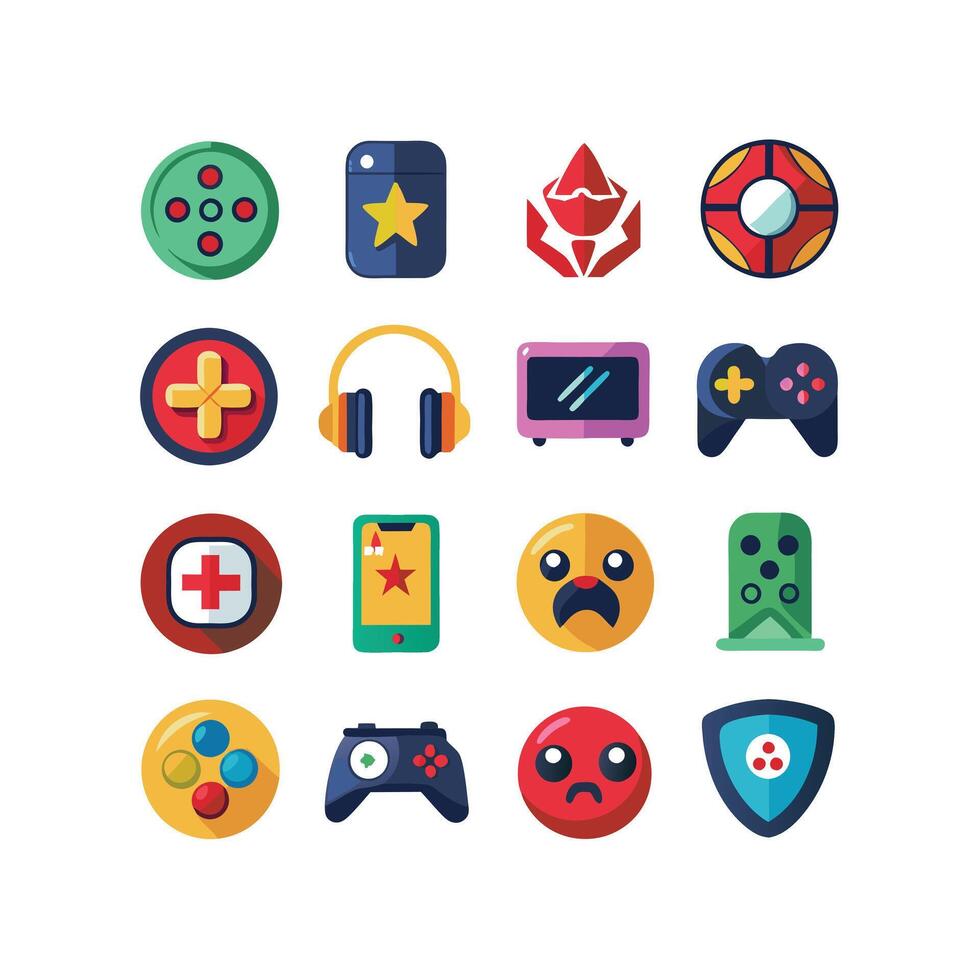 Gaming Icon Set Illustration vector
