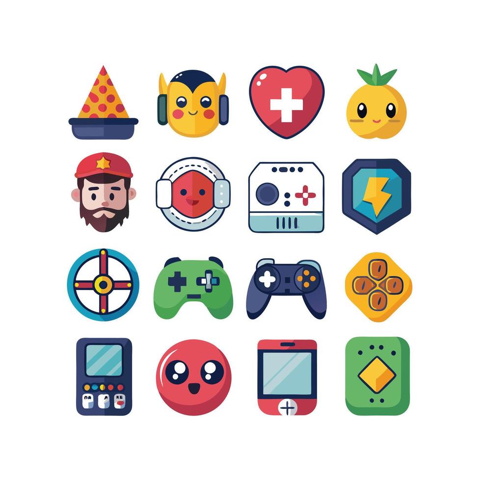 Gaming Icon Set Illustration vector