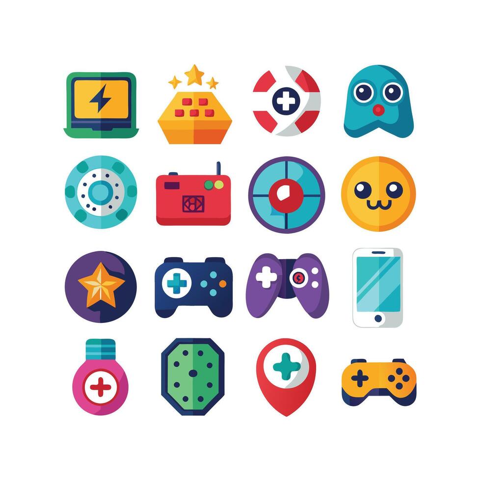 Gaming Icon Set Illustration vector