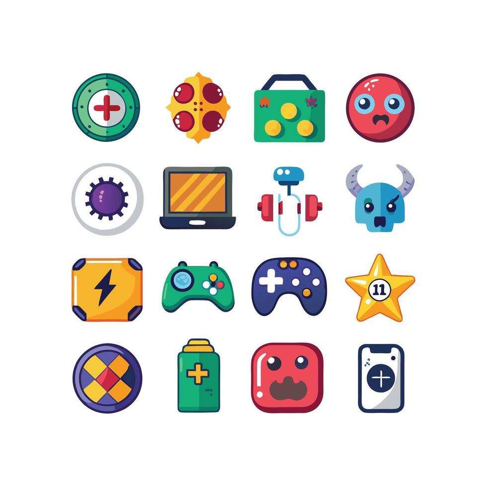 Gaming Icon Set Illustration vector