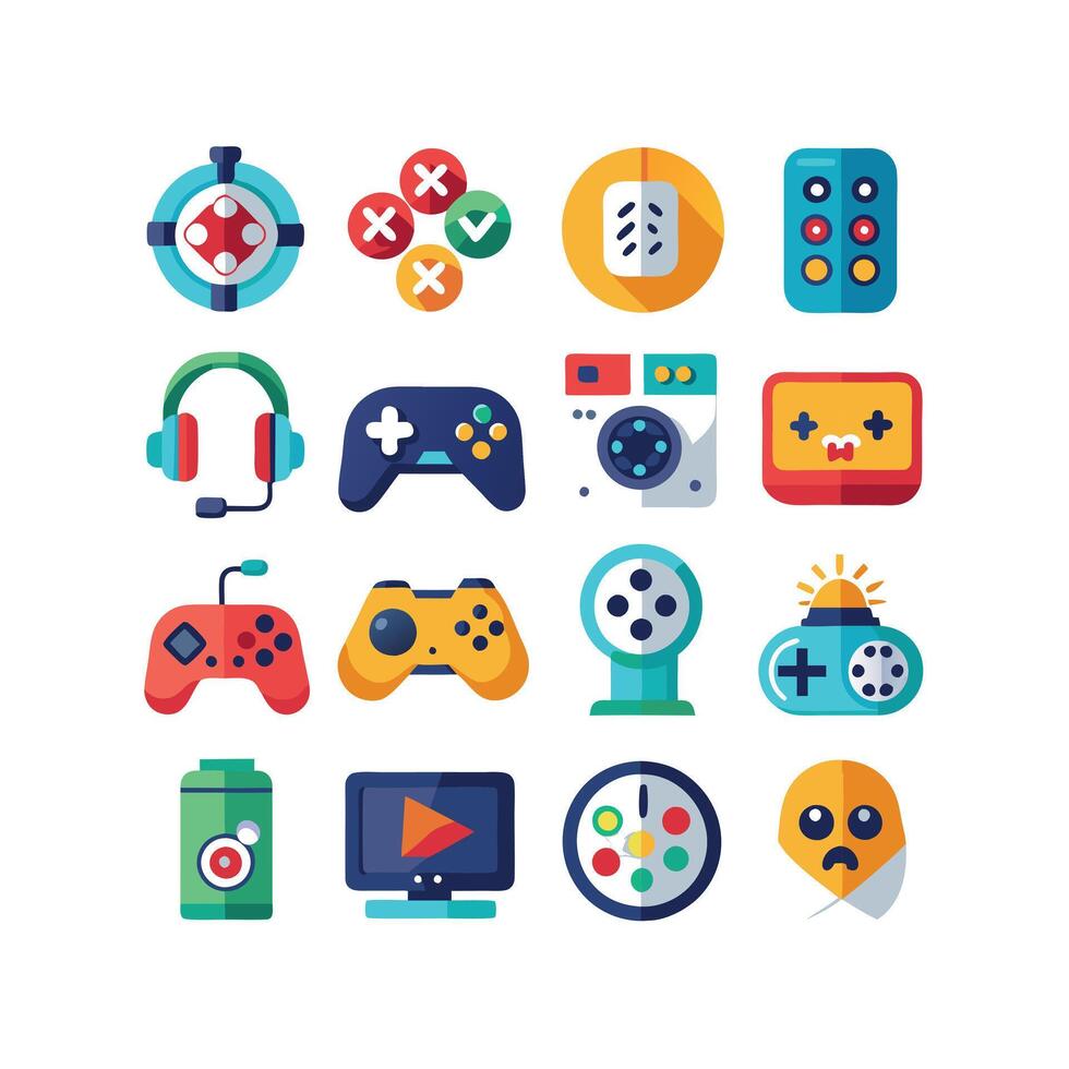 Gaming Icon Set Illustration vector