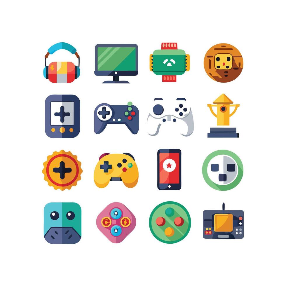 Gaming Icon Set Illustration vector