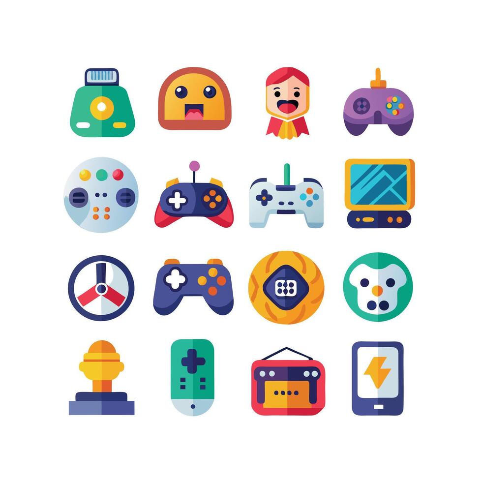 Gaming Icon Set Illustration vector