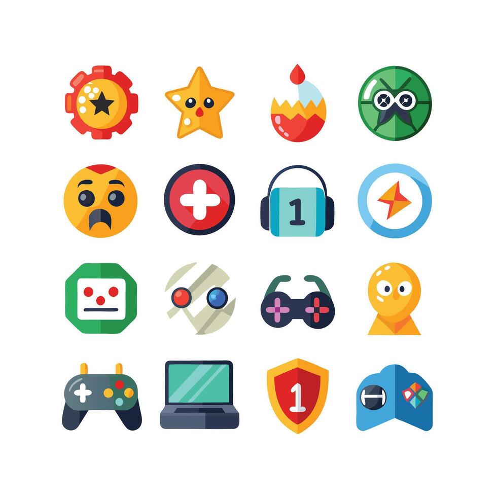 Gaming Icon Set Illustration vector