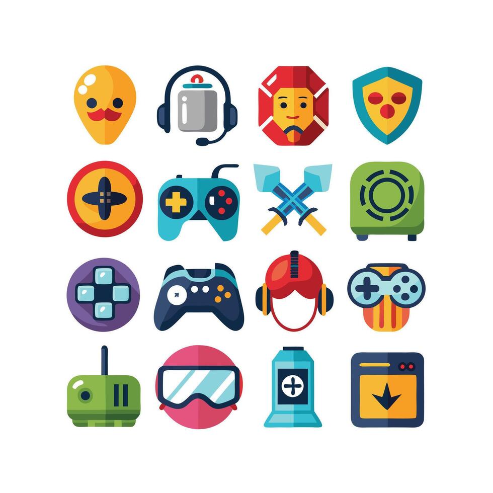 Gaming Icon Set Illustration vector