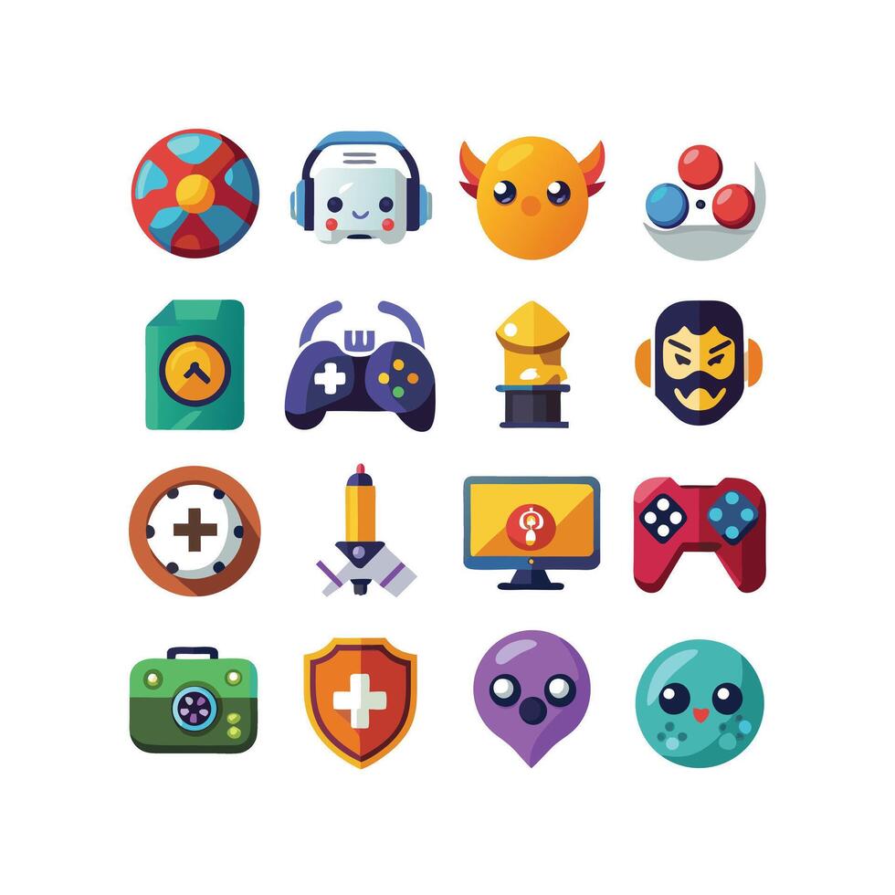 Gaming Icon Set Illustration vector