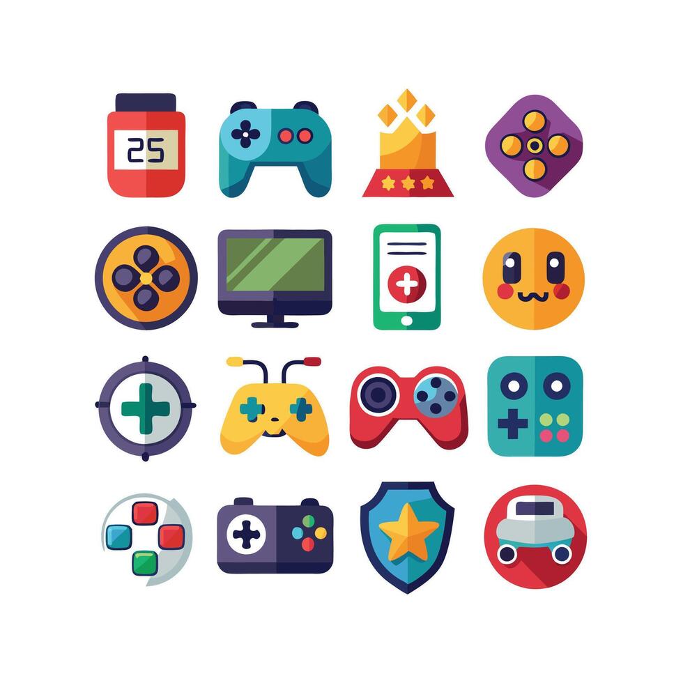 Gaming Icon Set Illustration vector